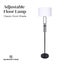 Sarantino Height-Adjustable Metal Floor Lamp Matte Black Carousel 3