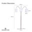 Sarantino Metal Arc Floor Lamp 3 Shades in Nickel Finish & Marble Base Carousel 5