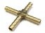 6mm Brass Barbed Cross Hose Joiner /4 Way Hose Tube Pipe Connector /Air Hosetail Carousel 1