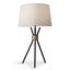 Sarantino Metal Tripod Table Lamp With Antique Brass Accent Reading Light Carousel 1