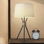 Sarantino Metal Tripod Table Lamp With Antique Brass Accent Reading Light Carousel 2