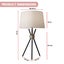 Sarantino Metal Tripod Table Lamp With Antique Brass Accent Reading Light Carousel 3
