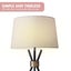 Sarantino Metal Tripod Table Lamp With Antique Brass Accent Reading Light Carousel 4
