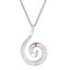 925 Sterling Silver Opal Fish Hook Koru Necklace "Rawiri" (White) Carousel 4
