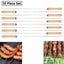 BBQ Skewer Kit 10PCS Wooden Handle Stainless Steel BBQ Skewers Carousel 1