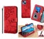 Iphone 13 mini 5.4" embossed PU leather wallet case deer red Carousel 1