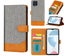 Galaxy M62 PU leather wallet case denim finish combined grey Carousel 1
