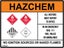 845 EMMJAY- HAZCHEM No Ignition Sources or Naked Flames mod Sign 225 x 300mm Carousel 1