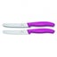 Victorinox Steak & Tomato Knife, 11cm Rnd Tip, Wavy Edge, 2 Pc Set Pink Carousel 1