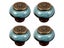 4pcs Ceramic Single Hole Cabinet Handles Wardrobe Cupboard Pull Handles Drawer Carousel 2