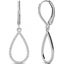 18K White Gold Crystal Drop Earrings "Akena" Carousel 1