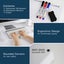 Desk Empire Deskaniser Desktop Whiteboard Glass Dry Erase with Markers & Eraser Carousel 5