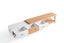 Entertainment Unit Extendable TV Cabinet White And Wood Carousel 11