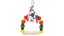 Bird Toy Arch Swing With Colourful Blocks Small 19x13cm Carousel 1