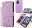 Xiaomi Poco X3 GT 5G embossed PU leather wallet case floral purple Carousel 1