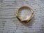 Very attractive gold coloured ring with CZ's set on a diagonal. Carousel 3