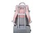 Water Resistant Mommy Bag Diaper Bag Travel Backpack with USB Port Pink Carousel 4