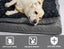Dog Calming Bed Warm Soft Plush Comfy Sleeping Memory Foam Mattress Dark Grey L Carousel 9