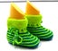 100% merino, Hand knitted Baby Booties, Green colour Carousel 3