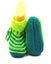 100% merino, Hand knitted Baby Booties, Green colour Carousel 4