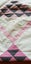 Antique/Vintage Pink Embroidery Flower Baskets Quilt Top Carousel 5