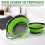 Foldable Silicone Round Strainers Collapsible Colander Basket - 24cm Carousel 1