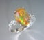 2.10CT CERTIFIED BEAUTIFUL NATURAL OPAL 0.34CT DIAMOND 18K SOLID WHITE GOLD RING Carousel 4