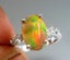 2.10CT CERTIFIED BEAUTIFUL NATURAL OPAL 0.34CT DIAMOND 18K SOLID WHITE GOLD RING Carousel 3