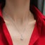1ct Moissanite Diamond Pendant Necklace Round S925 Silver 18K Gold Plated REN01 Carousel 4