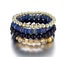 Blue Fashionable Style Multi-layer Stretch Glass Bead Bracelet Carousel 1