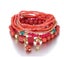 Pink Fashionable Style Multi-layer Stretch Glass Bead Bracelet Carousel 1