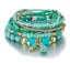 Light Blue Fashionable Style Multi-layer Stretch Glass Bead Bracelet Carousel 1