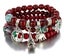 Red Fashionable Style Multi-layer Stretch Glass Bead Bracelet Carousel 1
