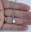 Silver Crystal Opal Necklace "Greer" (White) Carousel 3