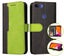 Alcatel 1s 2019 suede wallet case collage style green Carousel 1