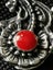 Sterling silver drop hook earrings 40mm x 12 red middle filigree Carousel 4