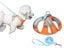 Reflective Pet Harness with Leash Orange Medium Carousel 1