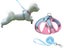 Reflective Pet Harness with Leash Pink Large Carousel 1