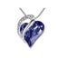 Silver Necklace with Crystal Heart Pendant "Margaritte" (Deep Purple) Carousel 5