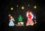 SANTA & ANGEL – COMPLETED STITCH CROSS Carousel 1