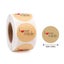 25mm Round "Handmade With Love" Kraft Paper Stickers Adhesive Labels Baki CHK177 Carousel 1