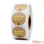 100-500pcs Handmade With Love Kraft Paper Stickers 25mm Round Adhesive La CHK177 Carousel 7