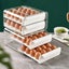 Plastic Refrigerator Anti-Drop Egg Storage Box Support Stackable Kitchen CHK177 Carousel 2