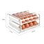Plastic Refrigerator Anti-Drop Egg Storage Box Support Stackable Kitchen CHK177 Carousel 4