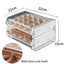 Plastic Refrigerator Anti-Drop Egg Storage Box Support Stackable Kitchen CHK177 Carousel 8