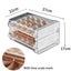 Plastic Refrigerator Anti-Drop Egg Storage Box Support Stackable Kitchen CHK177 Carousel 9