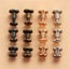 10Sets Luggage Leather Metal Craft Solid Screw Nail Rivet Double Curved H CHK177 Carousel 9
