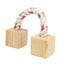 Cute Natural Wooden Rabbits Hamster Toys Pine Dumbells Unicycle Bell Roll CHK177 Carousel 3
