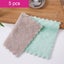 5pcs Double-layer Absorbent Microfiber Kitchen Dish Cloth Non-stick Oil H CHK177 Carousel 6