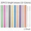 Set of 20 Colorful Reusable Metal Straws Stainless Steel Straws Set Eco-f CHK177 Carousel 1
